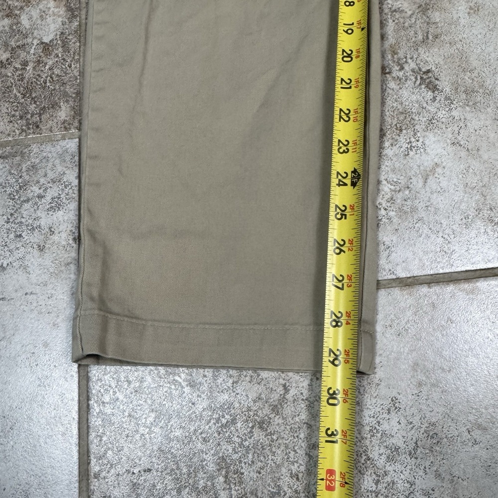 Polo Ralph Lauren 90s Vintage Chino Pants Mens Beige 35x34 Zip Fly Pleated - Picture 4 of 10